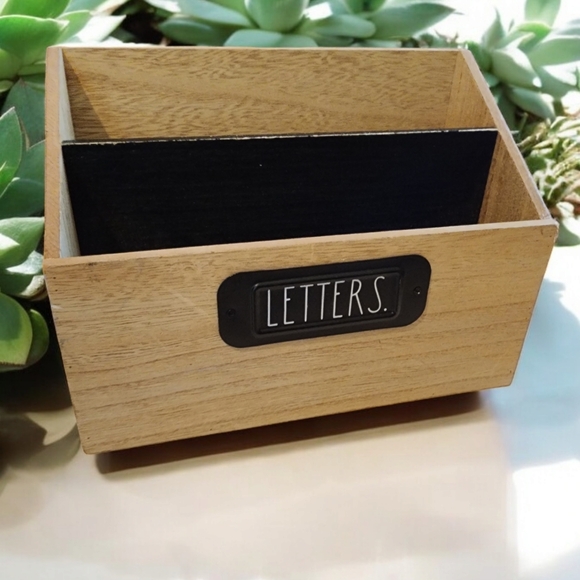 Other - Rae Dunn Wooden Letters Paper Mail Organizer